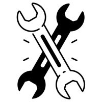 pictogramme de deux outils