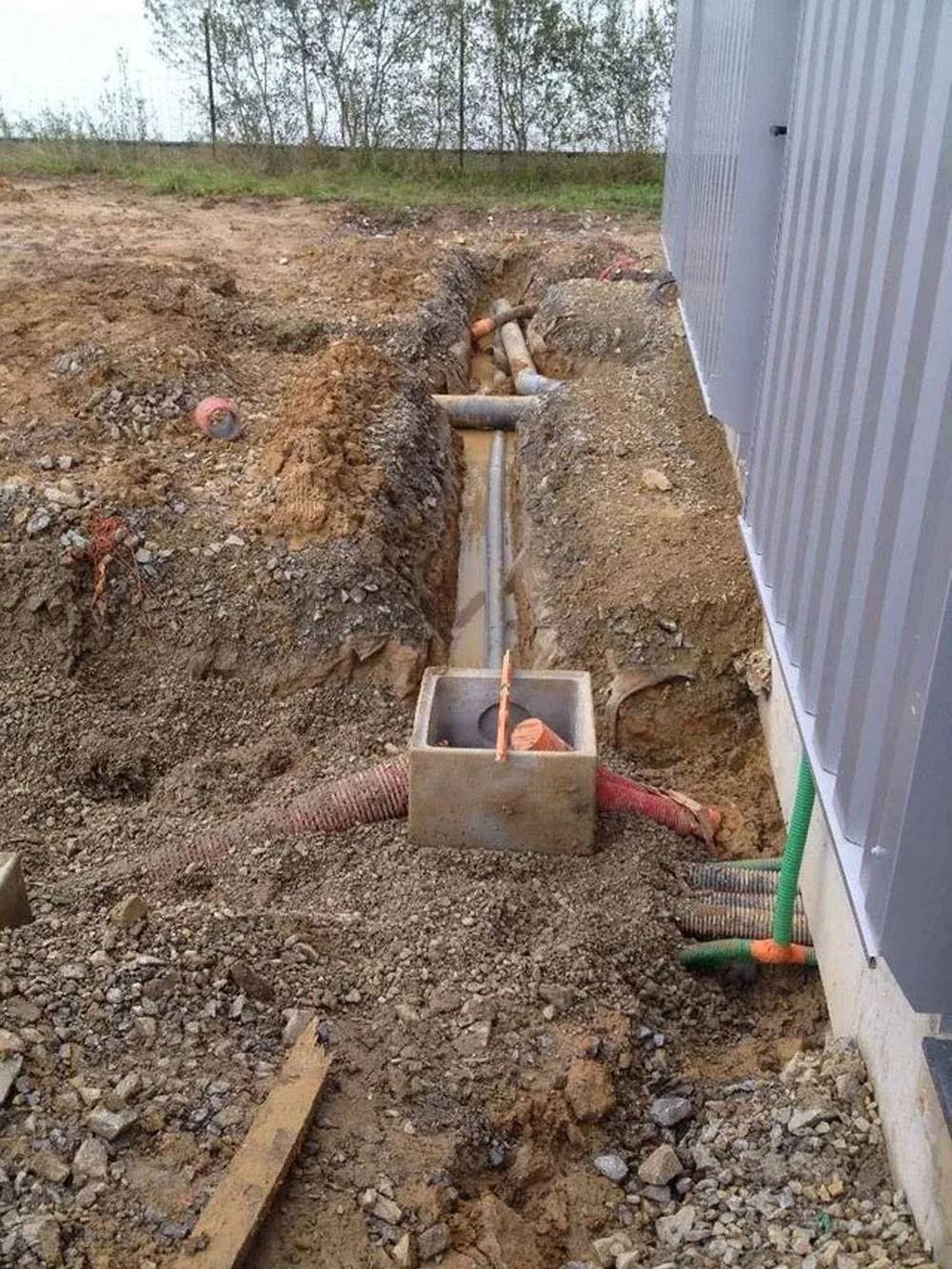 installation des canalisations en extérieur